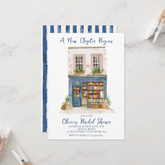 Her New Chapter Begins Book themed Bridal Shower Einladung