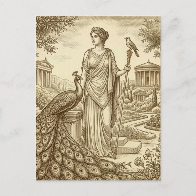 Hera Griechische Göttin Postkarte (Vorderseite)