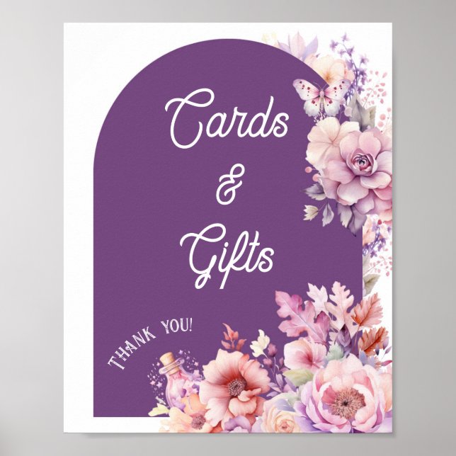 Herabfallen in Liebe-Karten und Geschenke Blumenba Poster (Vorne)