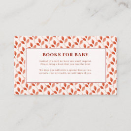 Herabsetzung der Liebe Flora Fall Babyduschbücher Begleitkarte