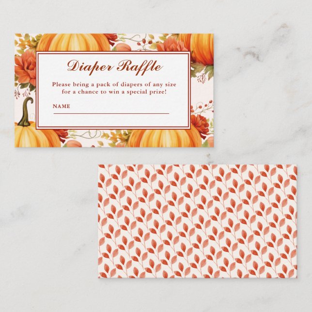 Herabsetzung der Liebe Flora Herbst Kinderdusche W Begleitkarte (Vorne/Hinten)