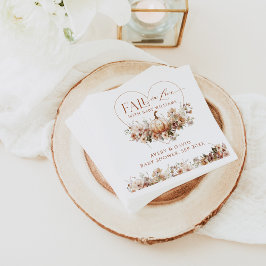 Herabsetzung der Liebe Pumpkin Wildblume Herzklopf Serviette