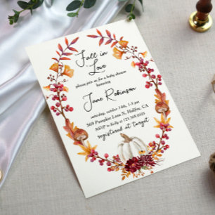 Herabsetzung der Liebe White Pumpkin Baby Dusche Einladung