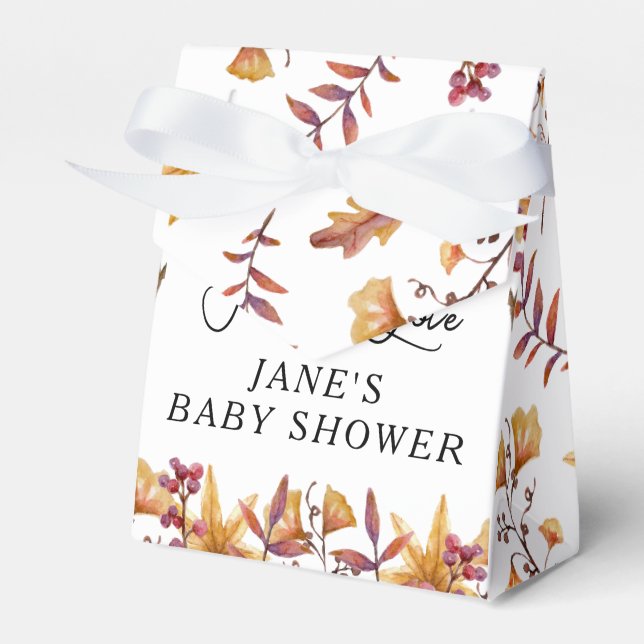 Herabsetzung der Liebe White Pumpkin Baby Dusche Geschenkschachtel (Vorderseite)