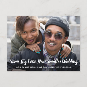 Herabstufender Hochzeitwechsel - Foto Ankündigungspostkarte