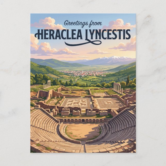 Heraclea Lyncestis Nordmazedonien Postkarte (Vorderseite)