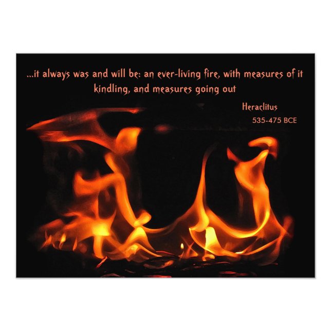 Heraclitus Everlasting Fire Foto Print (Vorne)