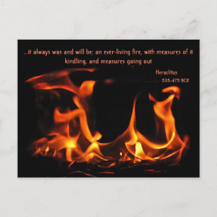 Heraclitus Everlasting Fire Postcard Postkarte