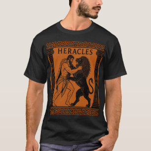 Herakles kämpft gegen den Nemeischen Löwen Griechi T-Shirt