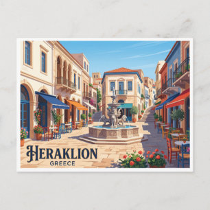 Heraklion Löwenplatz Griechenland Postkarte