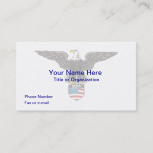 Heraldic American Bald Eagle Business Card Visitenkarte