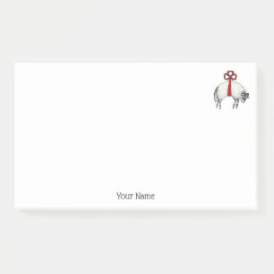 Heraldic Banded Fleece Ram Sheep Wappen Emblem Post-it Klebezettel