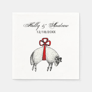 Heraldic Banded Fleece Ram Sheep Wappen Emblem Serviette