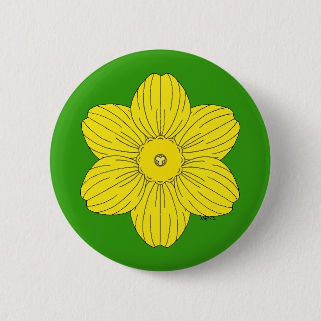 Heraldic Daffodil Button (Vorderseite)