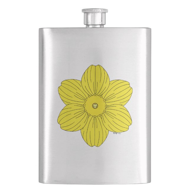 Heraldic Daffodil Flachmann (Vorderseite)