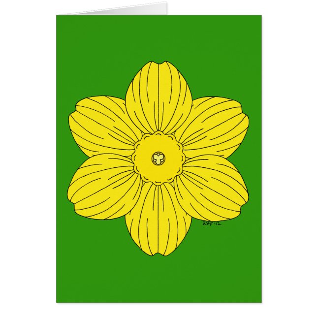 Heraldic Daffodil Grußkarte (Vorne)