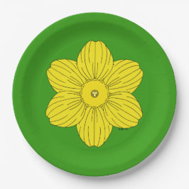 Heraldic Daffodil Pappteller