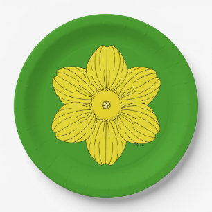 Heraldic Daffodil Pappteller
