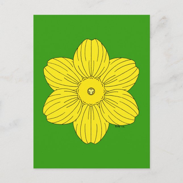 Heraldic Daffodil Postkarte (Vorderseite)