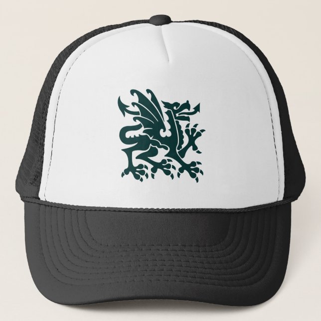 Heraldic Dragon 01 - Dunkelgrün Truckerkappe (Vorderseite)