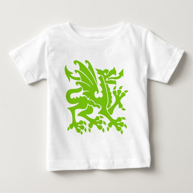 Heraldic Dragon 01 - Martian Green Baby T-shirt (Vorderseite)