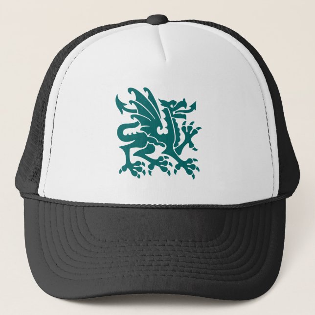 Heraldic Dragon 01 - Moss Green Truckerkappe (Vorderseite)