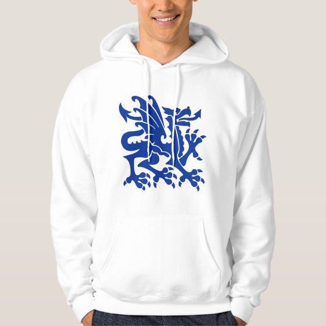 Heraldic Dragon 01 - Navy Blue Hoodie (Vorderseite)