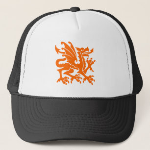 Heraldic Dragon 01 - Orange Truckerkappe