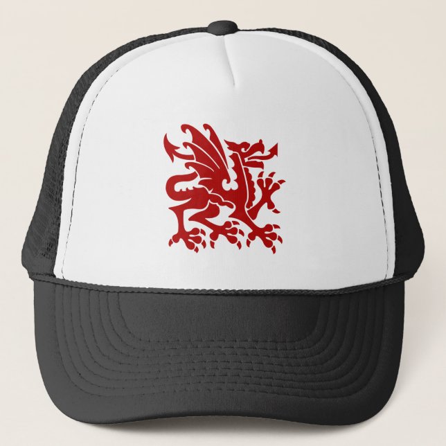 Heraldic Dragon 01 - Ruby Red Truckerkappe (Vorderseite)