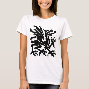 Heraldic Dragon 01 - Schwarz T-Shirt
