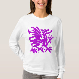 Heraldic Dragon 01 - Violett T-Shirt
