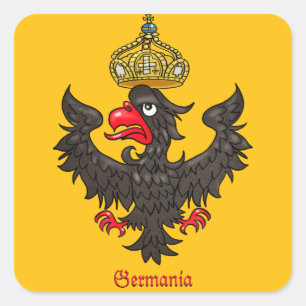Heraldic Eagle Quadratischer Aufkleber