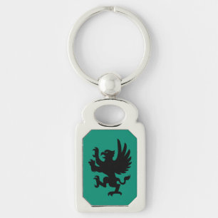 Heraldic Griffin Silhouette Schlüsselanhänger