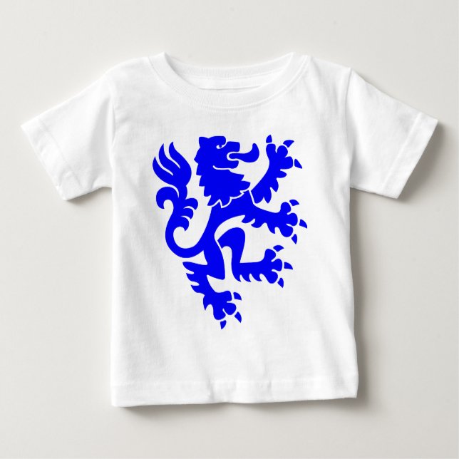 Heraldic Lion 01 - Blau Baby T-shirt (Vorderseite)