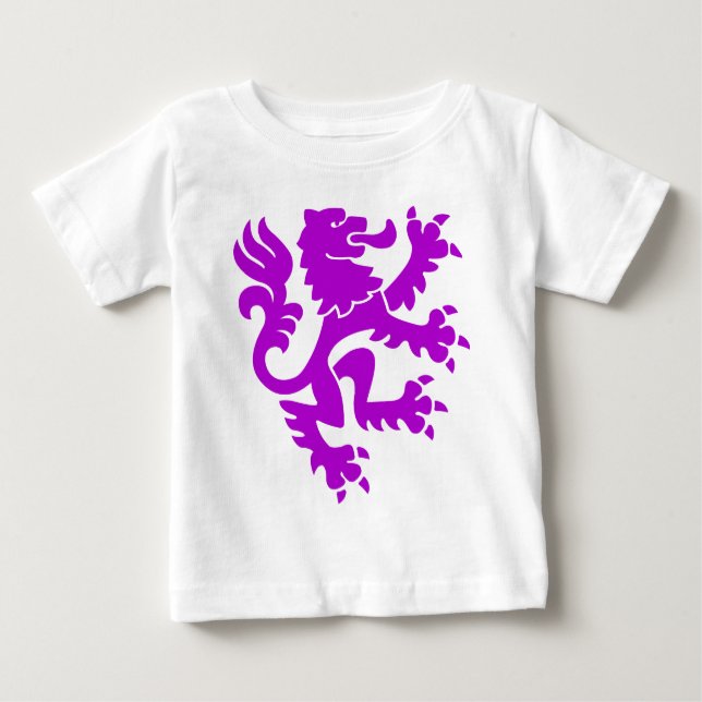 Heraldic Lion 01 - Lila Baby T-shirt (Vorderseite)