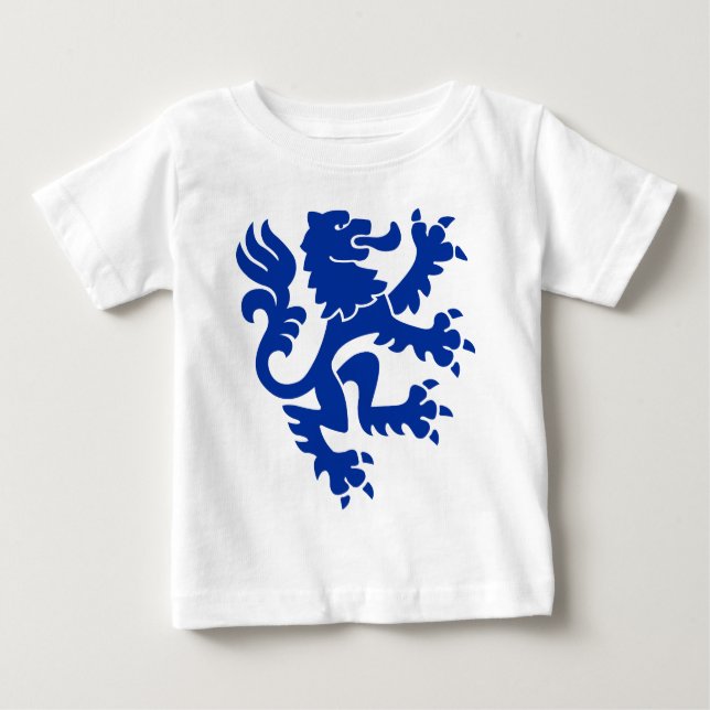 Heraldic Lion 01 - Navy Blue Baby T-shirt (Vorderseite)