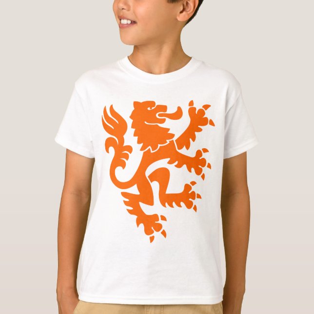Heraldic Lion 01 - Orange T-Shirt (Vorderseite)