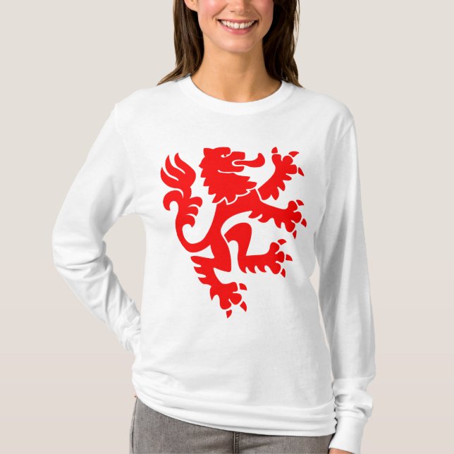 Heraldic Lion 01 - Rot T-Shirt (Vorderseite)