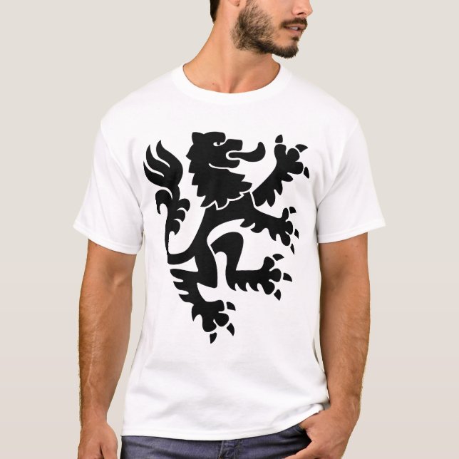 Heraldic Lion 01 - Schwarz T-Shirt (Vorderseite)