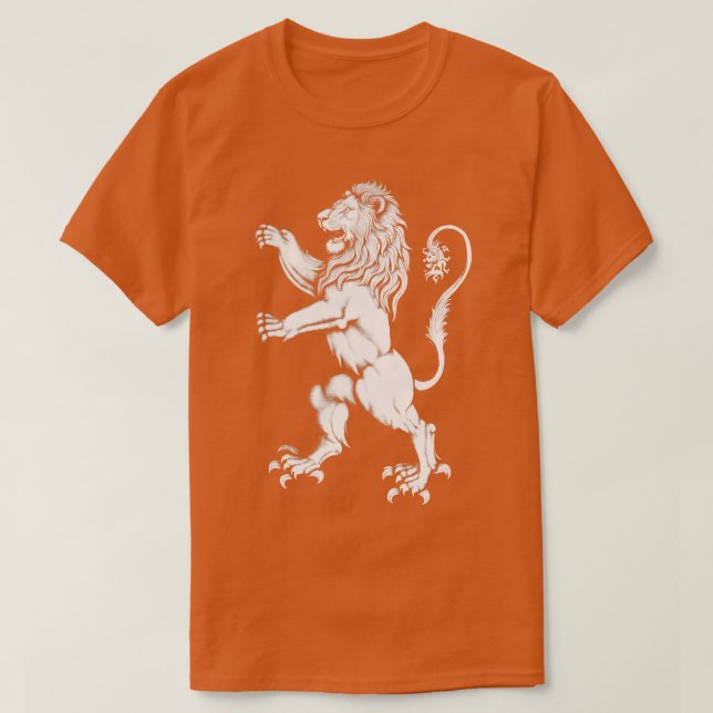 Heraldic Lion Rampant White T-Shirt (Design vorne)