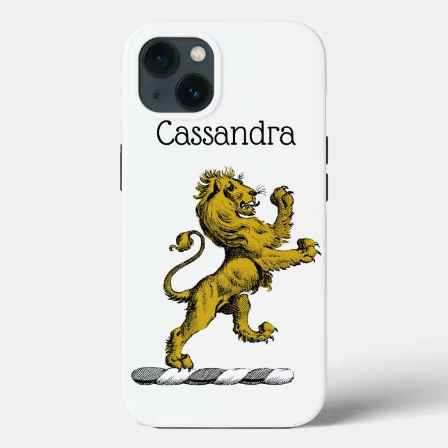 Heraldic Lion Stehendes Wappen Emblem C Case-Mate iPhone Hülle (Rückseite)