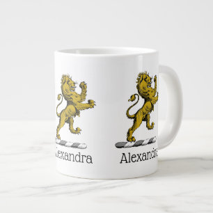 Heraldic Lion Stehendes Wappen Emblem C Jumbo-Tasse