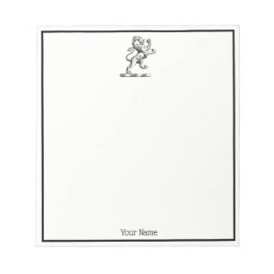 Heraldic Lion Stehendes Wappen Emblem Notizblock
