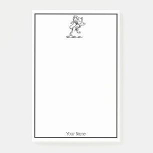 Heraldic Lion Stehendes Wappen Emblem Post-it Klebezettel