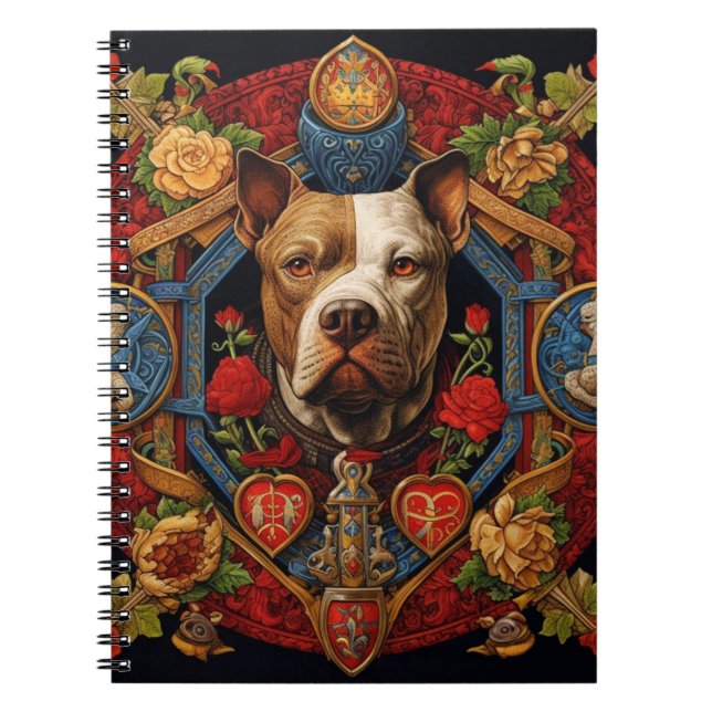 Heraldic Pitbull " Pittie " SpiralNotebook Notizblock (Vorderseite)