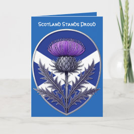Heraldic Purple Thistle and Saltire Karte