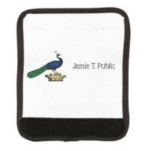 Heraldic Vintag Stylized Peacock auf Kronen C