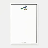 Heraldic Vintag Stylized Peacock auf Kronen C