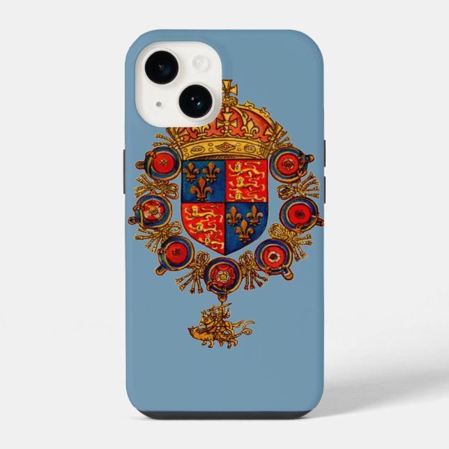 Heraldik mit Krone  iPhone Hülle (Rückseite)