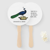 Heraldisch Vintage stilisierter Pfau auf Krone C